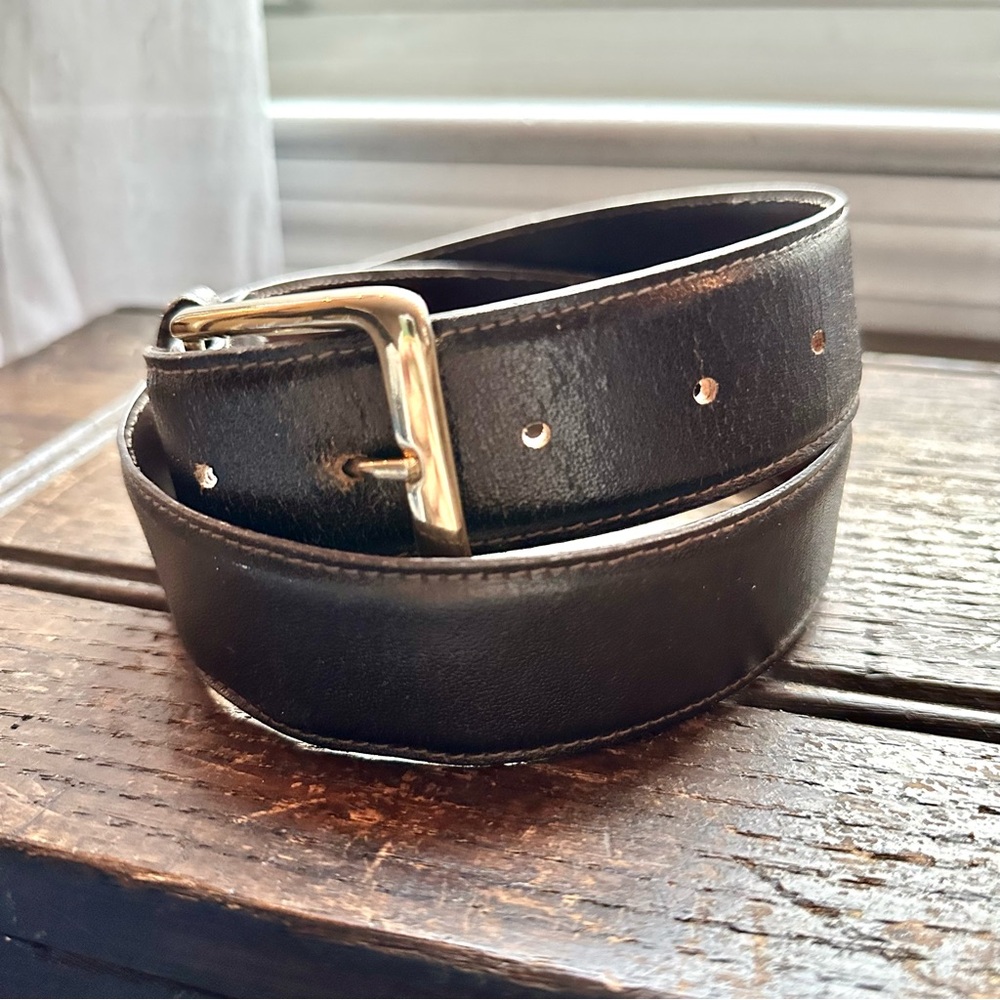 Mellow Split Cowhideโ Bonded Leather Belt Size 34